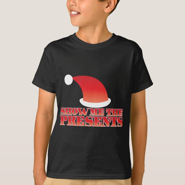Visa mig PRESENTER! med den gulliga lite santa Tröja (Framsida)