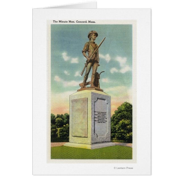 Visa Minute Man-statyn Hälsningskort (Framsidan)