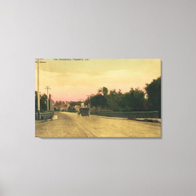 Visa modell-T Ford på Boulevard Canvastryck (Framsida)