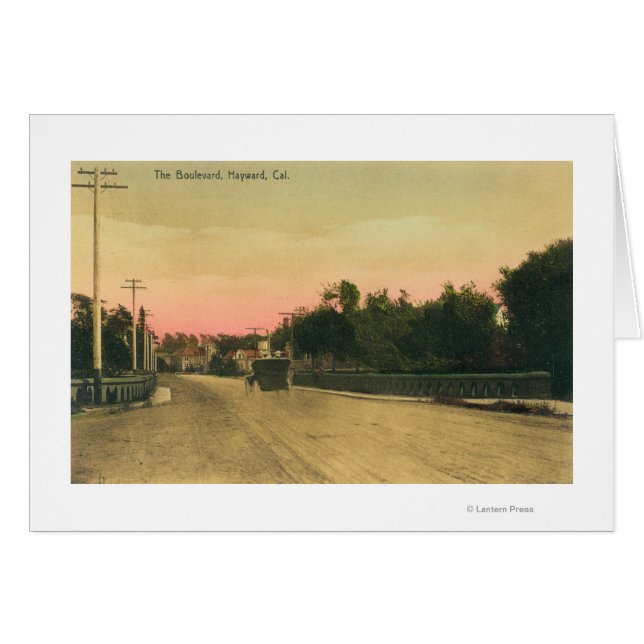 Visa modell-T Ford på Boulevard Hälsningskort (Framsidan Horizontal)