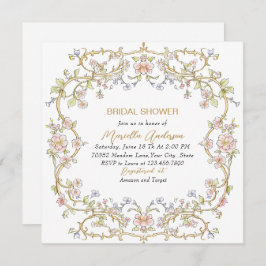 Visa Möhippa för återfyllnadsblommor med elegant R Inbjudningar