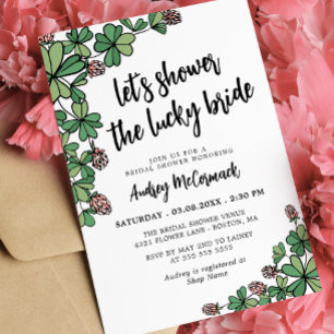 Visa Möhippan Lucky Bride Klöver Inbjudningar
