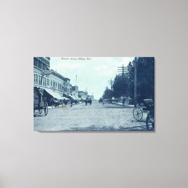 Visa Montana AvenueBillings, MT Canvastryck (Framsida)