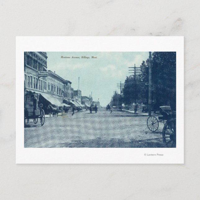 Visa Montana AvenueBillings, MT Vykort (Framsida)