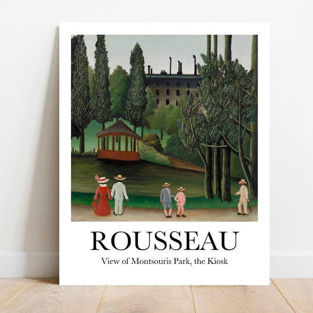 Visa Montsouris Park Kiosk Henri Rousseau Poster (Parisian Charm: Rousseau's "Montsouris Park." Museum-quality poster)