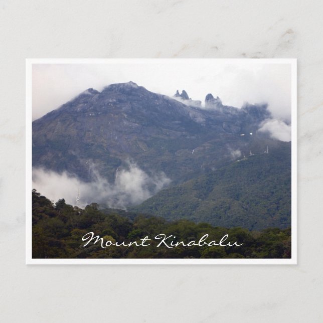visa mount kinabalu vykort (Framsida)