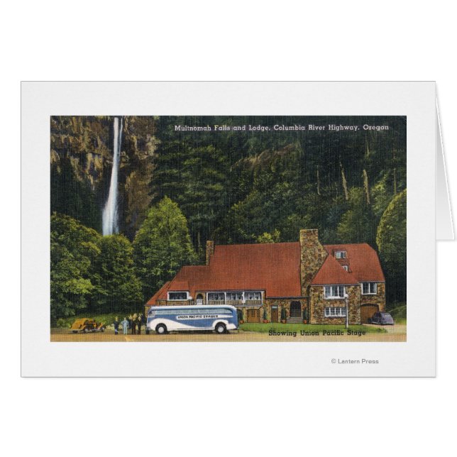 Visa Multnomah Falls Lodge Hälsningskort (Framsidan Horizontal)