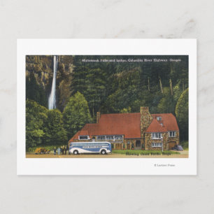 Visa Multnomah Falls Lodge Vykort