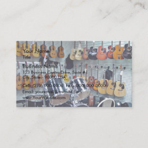Visa musikinstrument visitkort