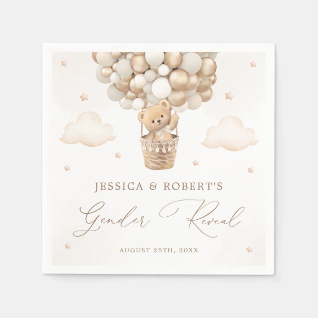 Visa nalle Gender Pappersservett (Framsidan)