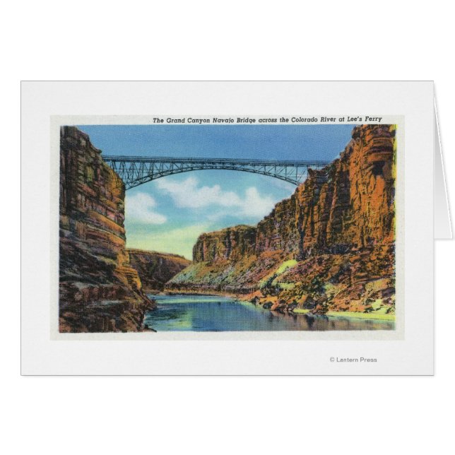 Visa navajo-bron på Lee's Ferry Hälsningskort (Framsidan Horizontal)