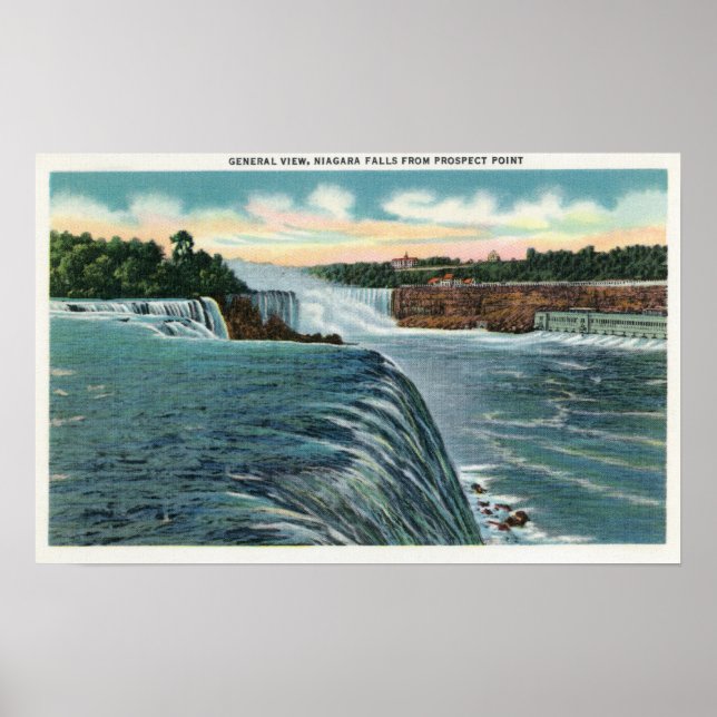 Visa Niagara Falls från Prospect Point Poster (Framsidan)
