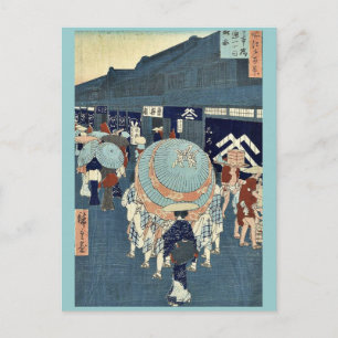 Visa Nihonbashi Tori-kliande av Ando, Hiroshige Vykort