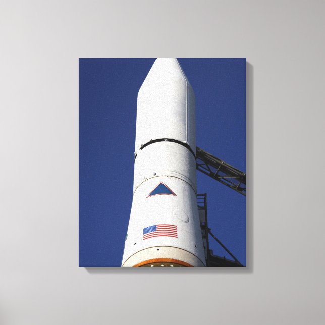 Visa noshongen för Delta IV-raketen Canvastryck (Framsida)