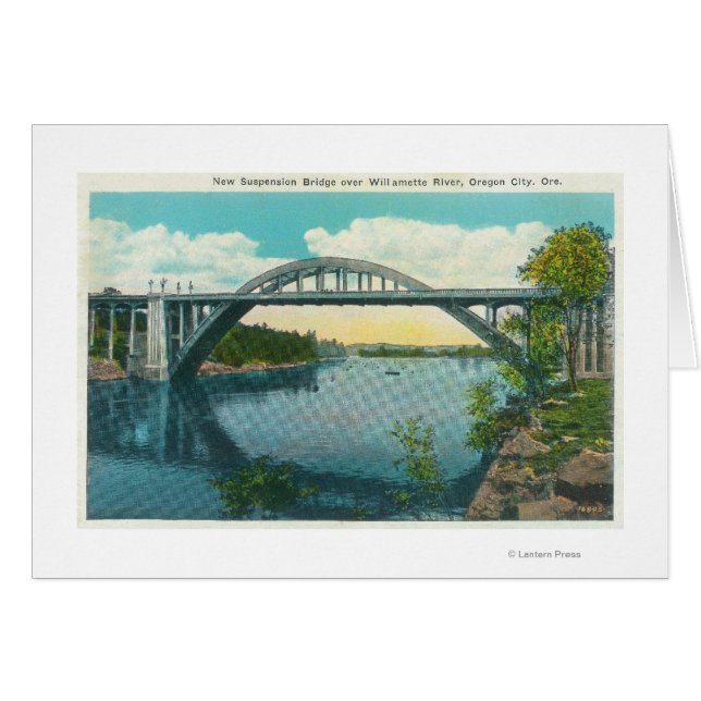 Visa ny hängbro hälsningskort (Framsidan Horizontal)