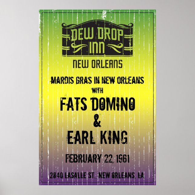 Visa nyans och släpp i New Orleans Show Poster (Framsidan)