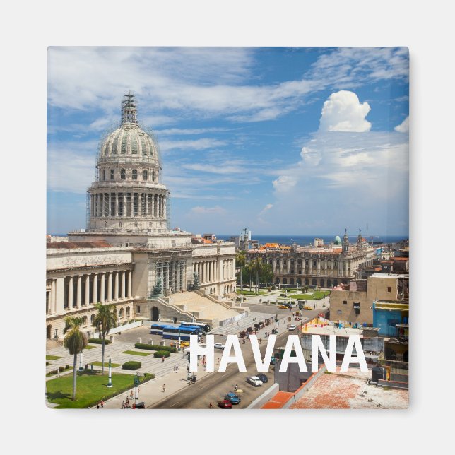 Visa om byggnaden Huvudstad i Havanna, Kuba Magnet (Framsidan)