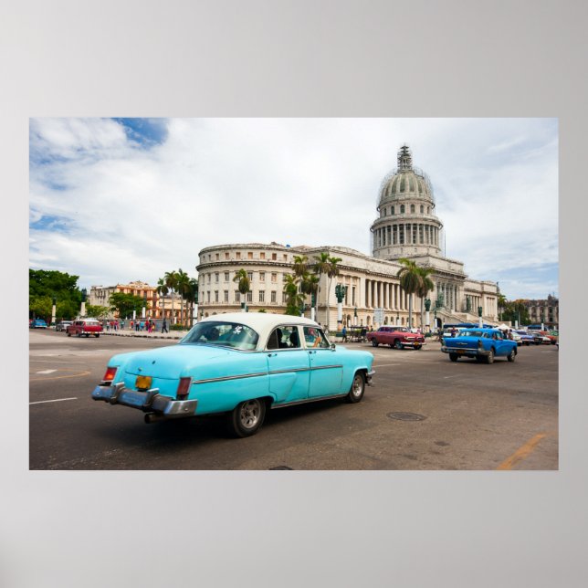 Visa om byggnaden Huvudstad i Havanna, Kuba Poster (Framsidan)