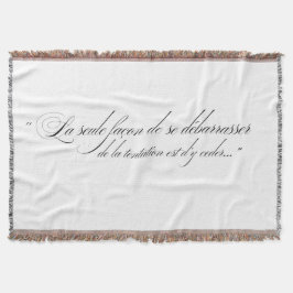 Visa omfång med Fransk text i skript Filt