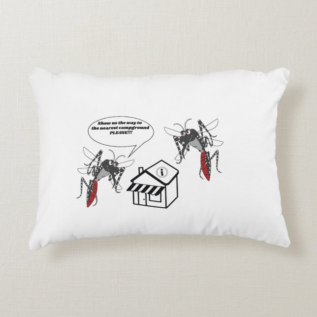 Visa oss till närmaste campingplats, tack. prydnadskudde (Framsidan)