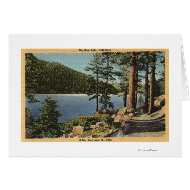 Visa över Bridle Väg nära dammen Hälsningskort (Framsidan Horizontal)