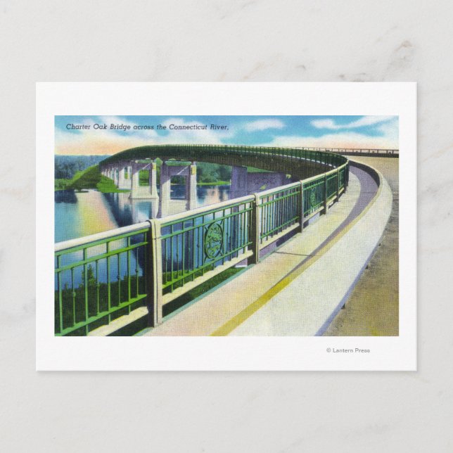 Visa över floden Connecticut Vykort (Framsida)