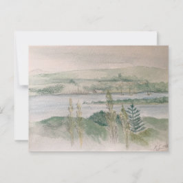 Visa över floden vykort