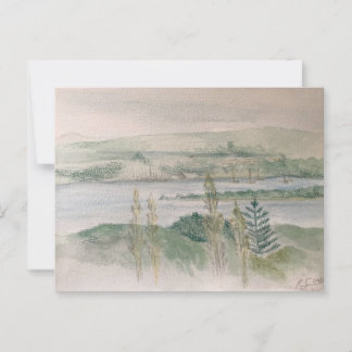 Visa över floden vykort