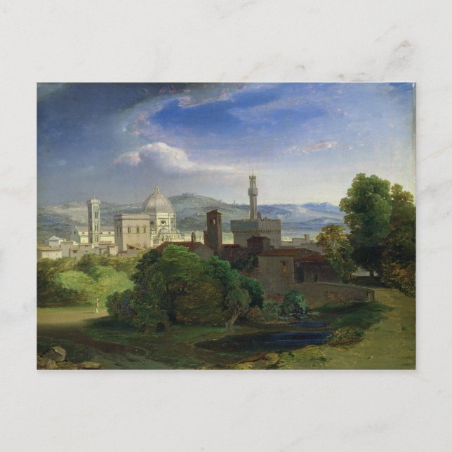Visa över Florens, 1829 Vykort (Framsida)