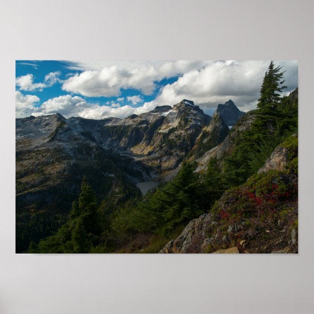 Visa över Mitten och Nedre Thornton Sjöar Poster (Framsidan)