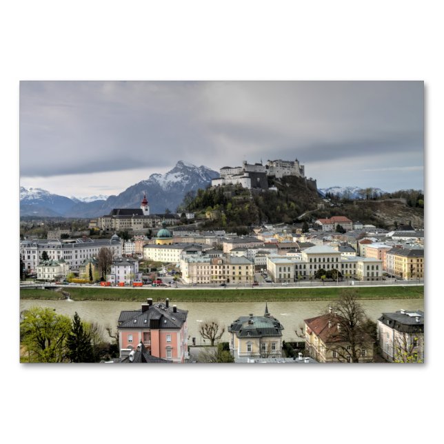 Visa över Salzburg Österrike Bordsnummer (Framsidan)