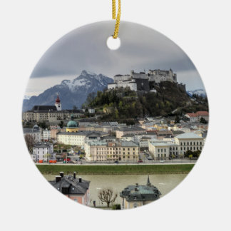 Visa över Salzburg Österrike Julgransprydnad Keramik