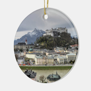 Visa över Salzburg Österrike Julgransprydnad Keramik