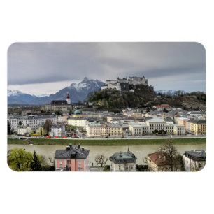 Visa över Salzburg Österrike Magnet