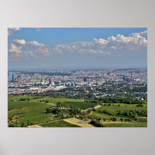 Visa över Wien från Kahlenberg Poster (Framsidan)