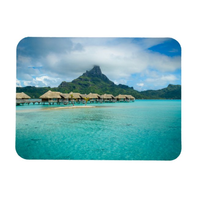 Visa på Bora Bora-öns rektangulära magnet (Horisontell)