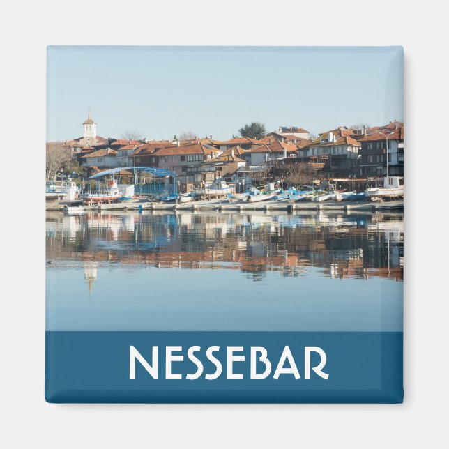 Visa på den bulgariska berömden Nessebar Magnet (Framsidan)