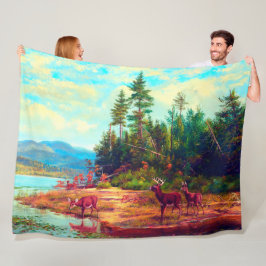 Visa på Long Sjö Arthur Fitzwilliam Tait 1882 Fleecefilt