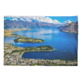 Visa på Queenstown från Bob's Peak, Nya Zeeland