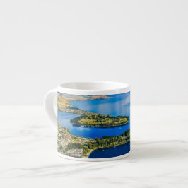 Visa på Queenstown från Bob's Peak, Nya Zeeland Espressomugg