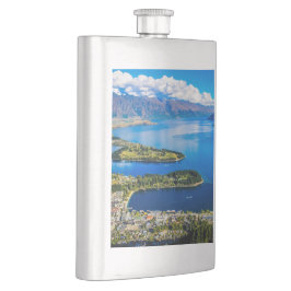 Visa på Queenstown från Bob's Peak, Nya Zeeland Fickplunta