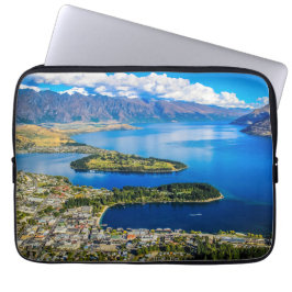 Visa på Queenstown från Bob's Peak, Nya Zeeland Laptop Fodral