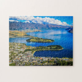 Visa på Queenstown från Bob's Peak, Nya Zeeland Pussel