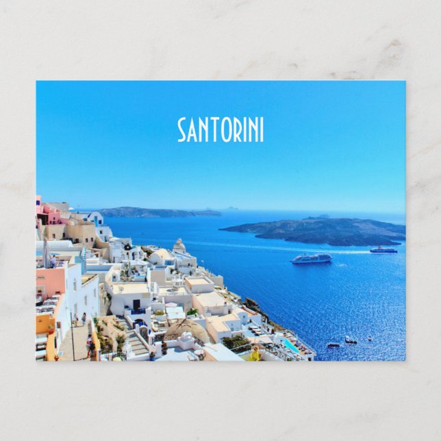 Visa på Santorini-öarna Vykort (Framsida)