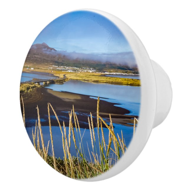 Visa på Saudarkrokur och Skagafjordur, Island Knopp (Höger)