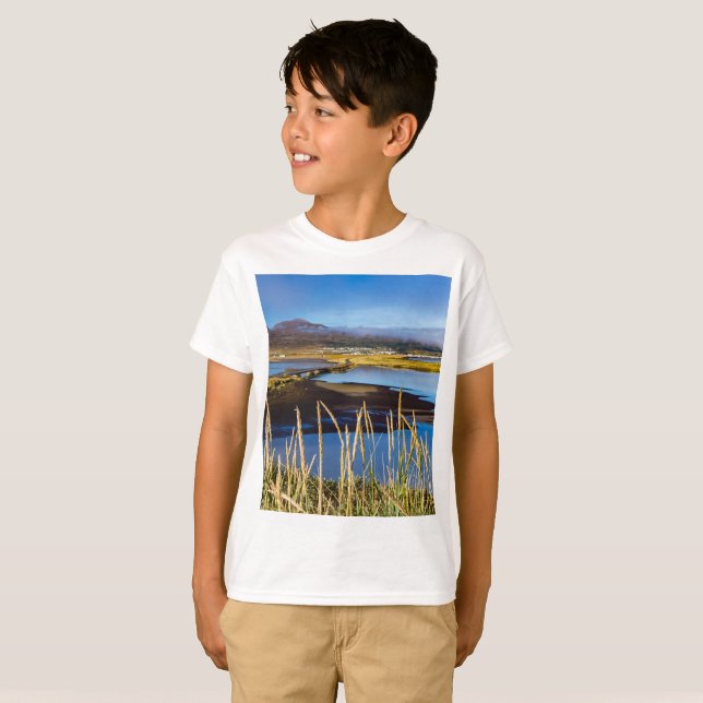 Visa på Saudarkrokur och Skagafjordur, Island T Shirt (Hel framsida)