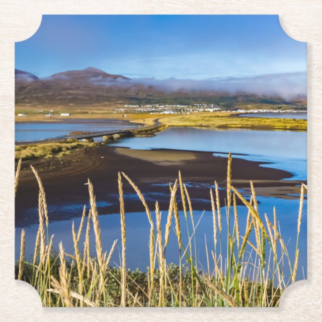 Visa på Saudarkrokur och Skagafjordur, Island Underlägg Papper (Framsida)