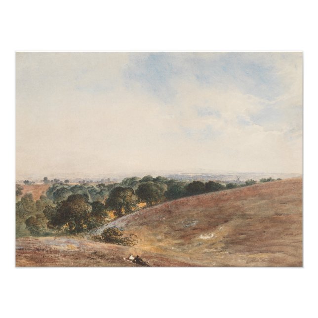 Visa på South Downs - John Martin Fototryck (Framsidan)