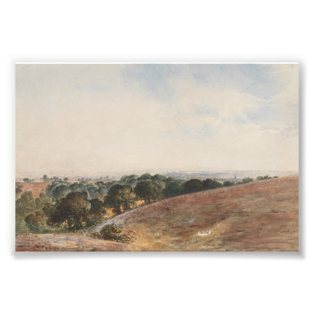 Visa på South Downs - John Martin Fototryck (Framsidan)