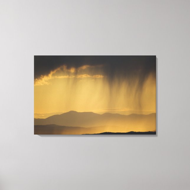 Visa på varandra följande backe längs överkanten a canvastryck (Framsida)